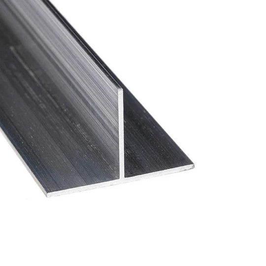 20mm x 20mm x 3mm Aluminium T-Section Mill Finish High Strength, Corrosion-Resistant for Construction, Framework, Supports, Bracing