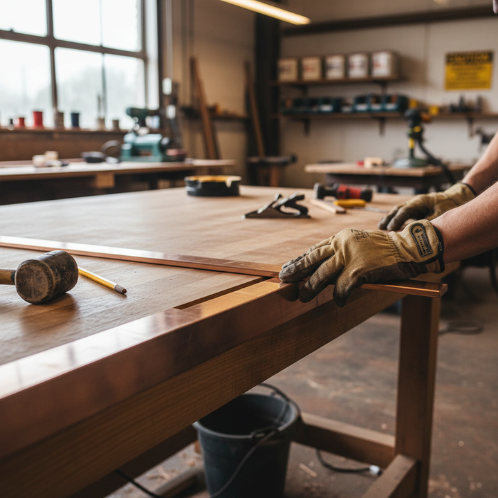 Premium Heavy Duty Brushed Polished Copper Flat Bar 50.8mm x 3.2mm - High Conductivity for Electronics and Architectural Use