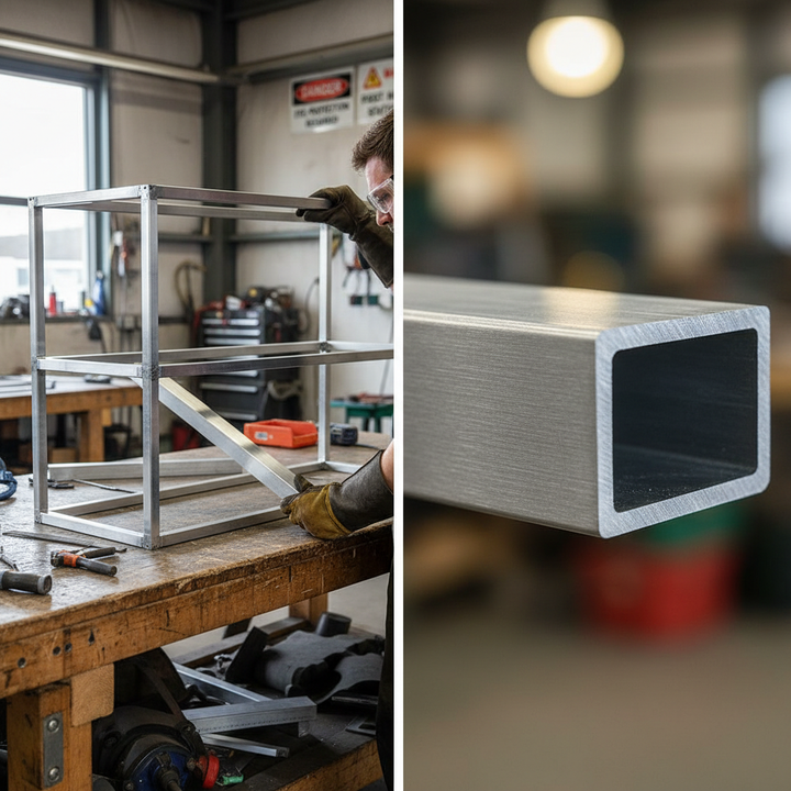 Professional Brushed Polished Aluminium Rectangular Tube 50.8mm x 25.4mm x 3.2mm for Architectural and Commercial Use