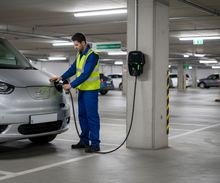 Premium 22kW Intelligent EV Charging Unit with Universal Socket and Smart Features for Home and Business Use