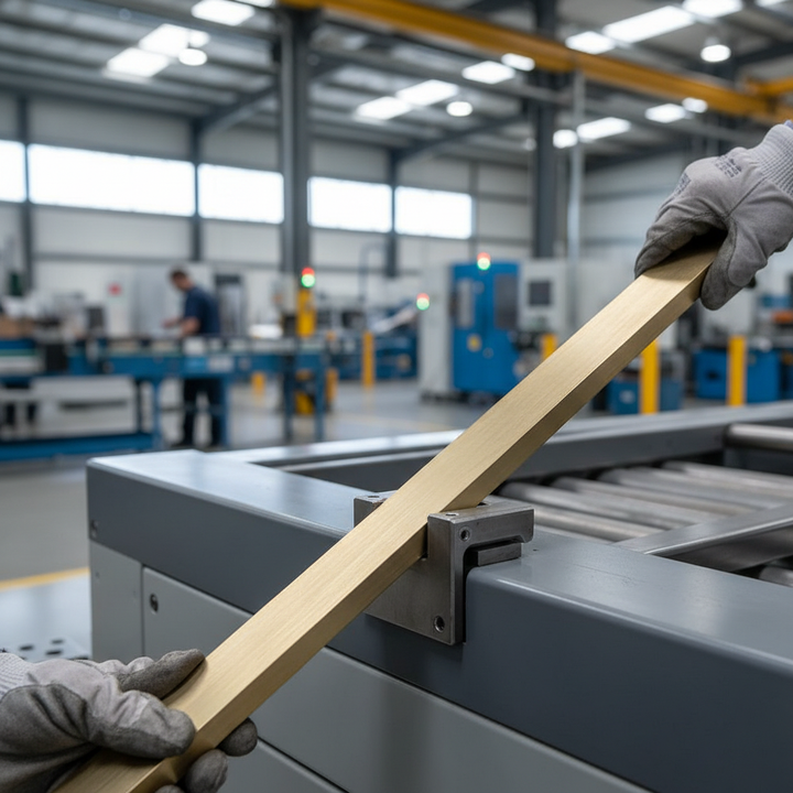 Premium 19mm (3/4") Brushed Polished Brass Square Bar - High Corrosion Resistance and Ductile Material for Architectural Applications