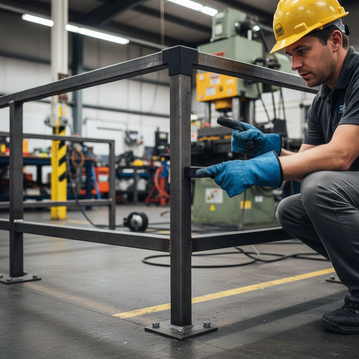 Professional 2 Way Connector for 25mm Square Aluminium Tubes - Durable Black Nylon Plastic Joiner