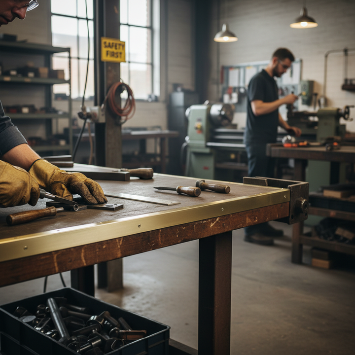 Professional 31.8mm x 3.2mm Plain Finish Brass Flat Bar - High Corrosion Resistance and Ductile Material for Versatile Applications