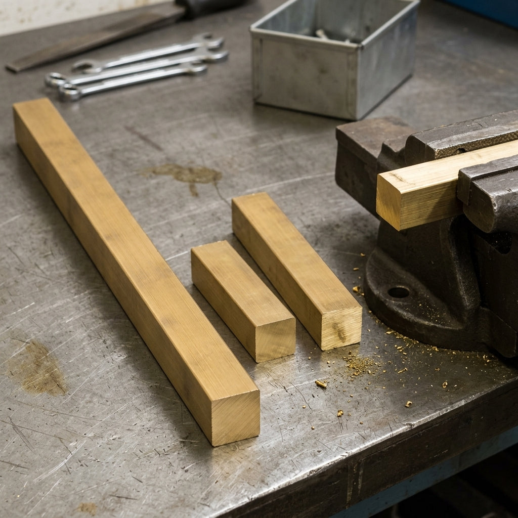 Brass CZ121 Square Bar Cut to Your Required Size  – photo 1 of 2