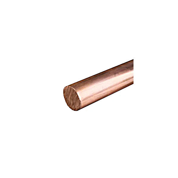 Copper Round Rod C101 25mm Mill Finish Good Weldability, Corrosion Resistant 4.37kg/m - Linear Metre