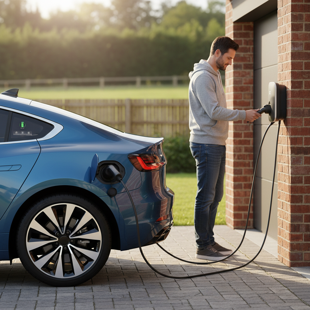 Premium Type 1 Tethered Charging Cable 5/10 Metre Length - 16/32 Amp with Plug for Electric Vehicle Charging