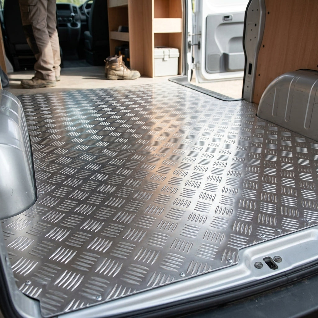 2mm Aluminium Five Bar Patterned Tread Panel Custom 2 mm – photo 1 of 2