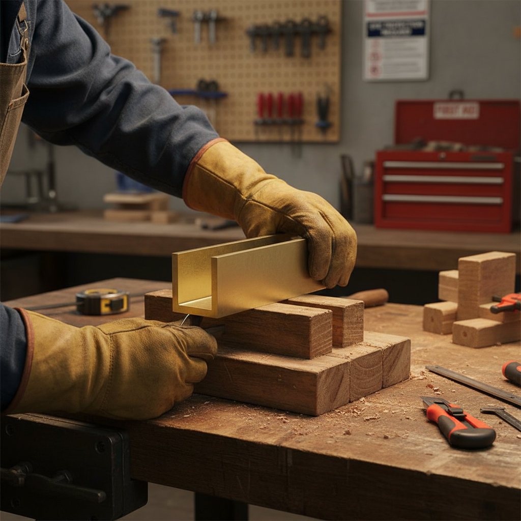 Premium 38.1mm x 38.1mm x 3.2mm Brass Channel - High Corrosion Resistance and Ductile Design for Versatile Applications 38.1 × 38.1 × 3.2 mm (1 1/2″ × 1 1/2″ × 1/8″) – photo 1 of 2