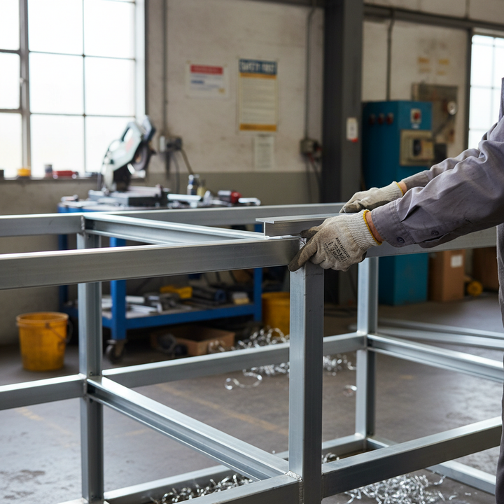 Premium Heavy Duty Aluminium T-Section 50.8mm x 25.4mm x 3.2mm - High Strength 6082 T6 for Structural Applications