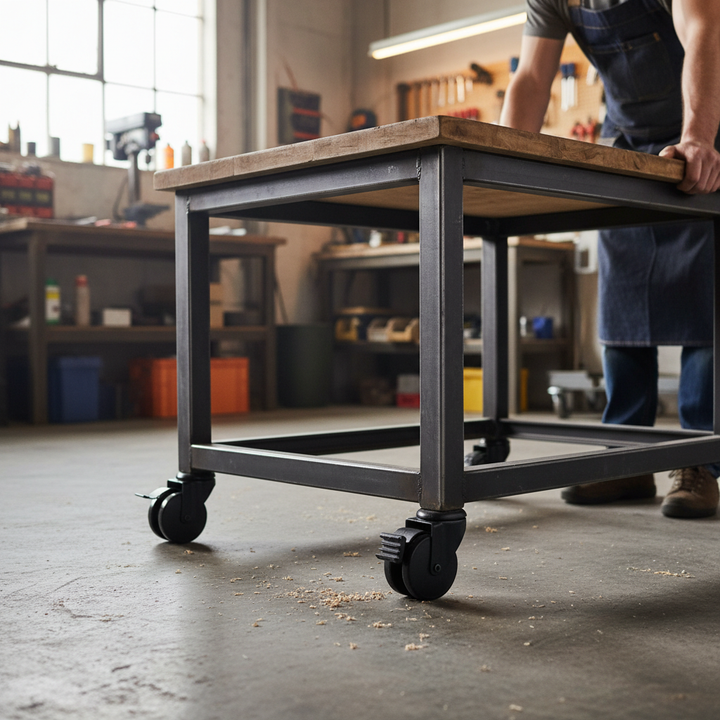 Premium Heavy Duty Castor Wheel for 25mm Square Tubes - Durable Nylon and Steel Construction with 40mm Diameter