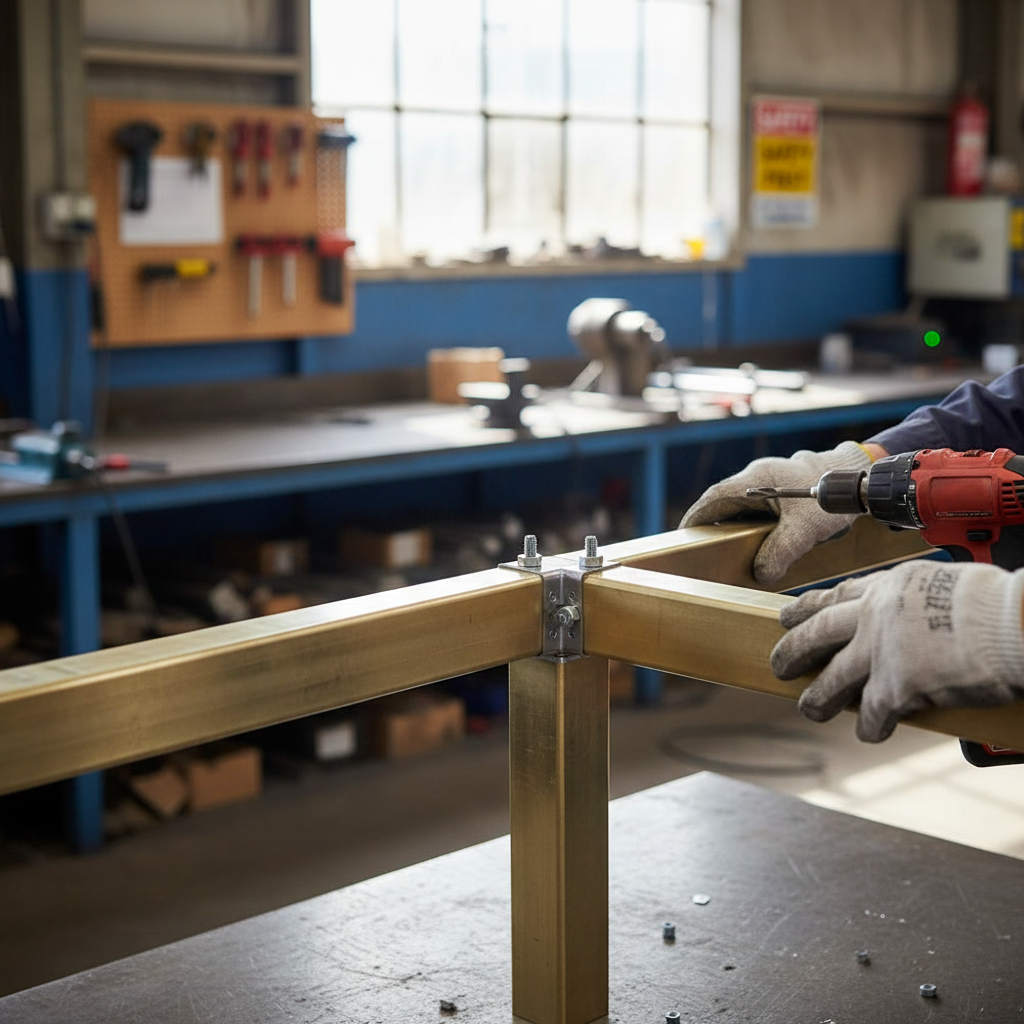 Premium Plain Finish Brass Square Tube 38.1mm x 38.1mm x 1.6mm - High Tensile Strength and Corrosion Resistant