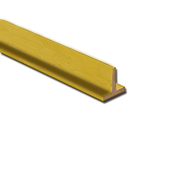 Brass T-Section 25.4mm x 25.4mm x 3.2mm (3/4" x 3/4" x 1/8") CZ130 Grade Mill Finish Good Corrosion Resistance Fair Weldability - Linear Metre 25.4 × 25.4 × 3.2 mm (3/4″ × 3/4″ × 1/8″) – photo 1 of 1
