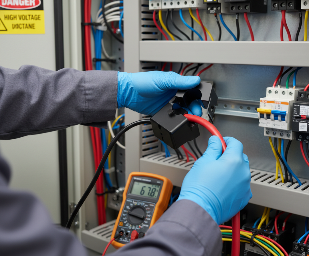 Professional 100A Screened Current Transformer Clamp with 10m Cable for Dynamic Load Management