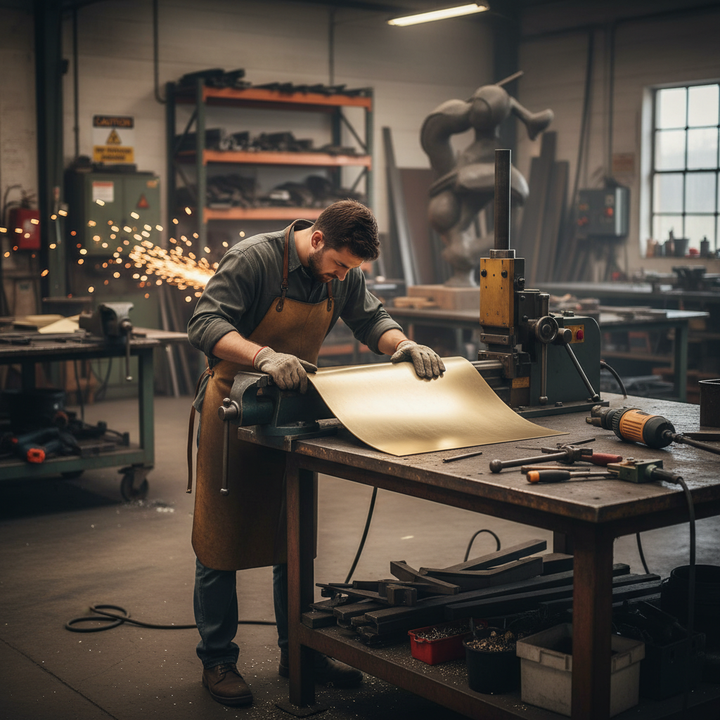 Premium Plain Finish Brass Sheet 2000mm x 1000mm x 0.9mm - High Corrosion Resistance and Ductility for Various Applications