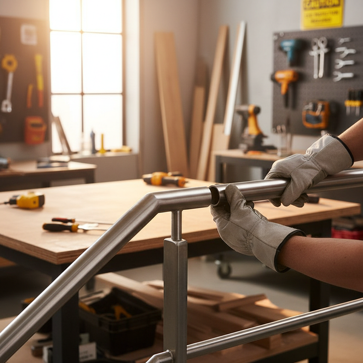 Professional Heavy Duty 19mm x 3.2mm Brushed Polished Aluminium Round Tube - High Strength Alloy 6082 T6 for Structural Applications