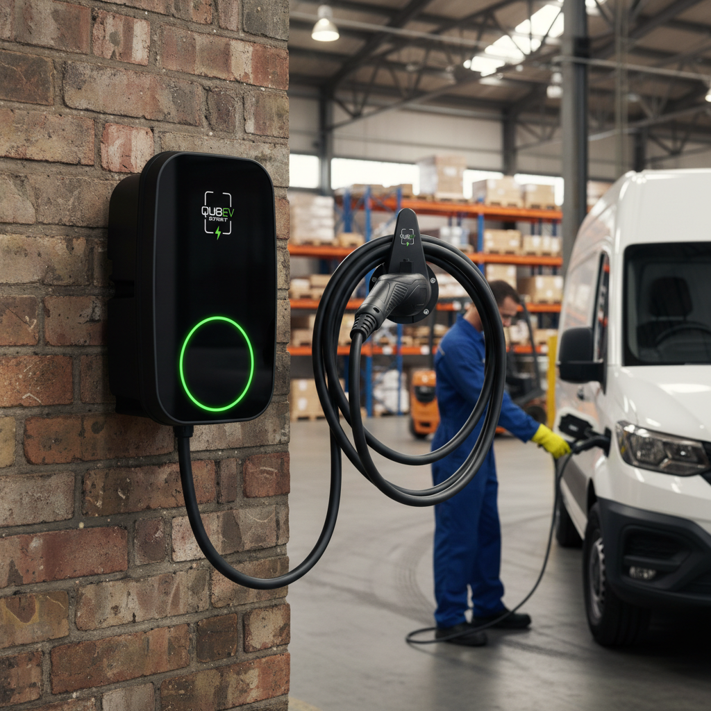 Premium 22kW Smart EV Charger with Tethered Lead, Adjustable Power Ratings and Wi-Fi Control for Home Charging