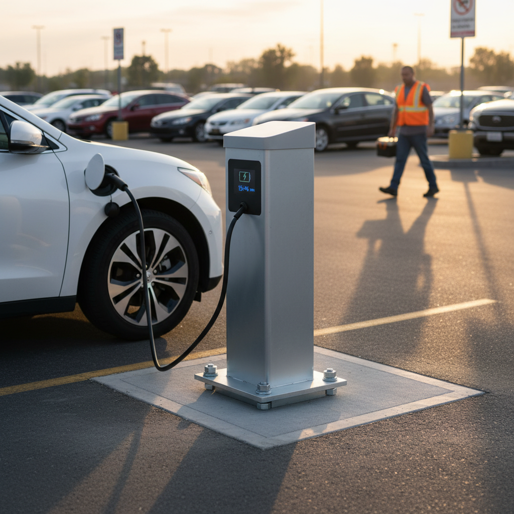 Premium Heavy Duty Ground Mounting Base for Charge Points - Steel, Hot Dipped Galvanised, Root Mounted Installation