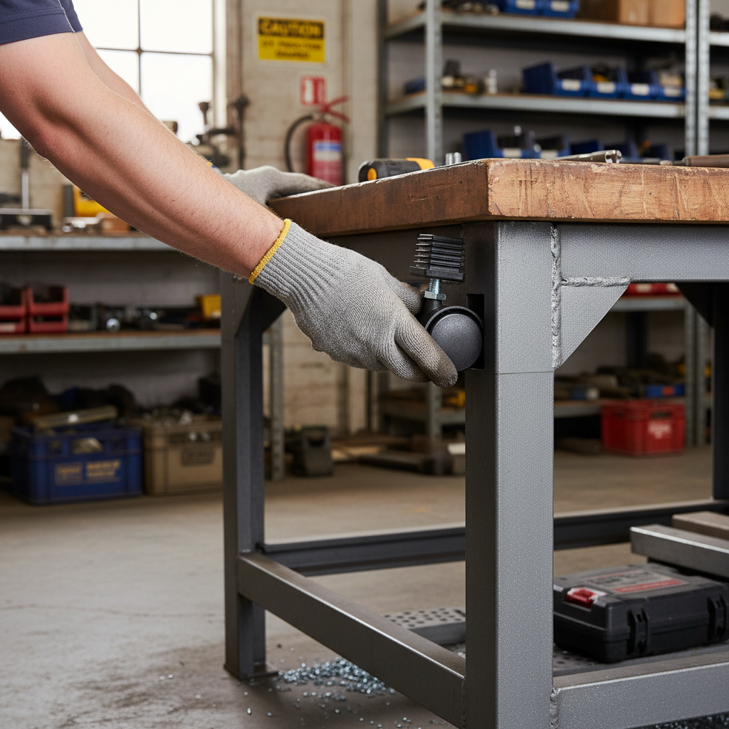 Premium Heavy Duty Castor Wheel for 25mm Square Tubes - Durable Nylon and Steel Construction with 40mm Diameter