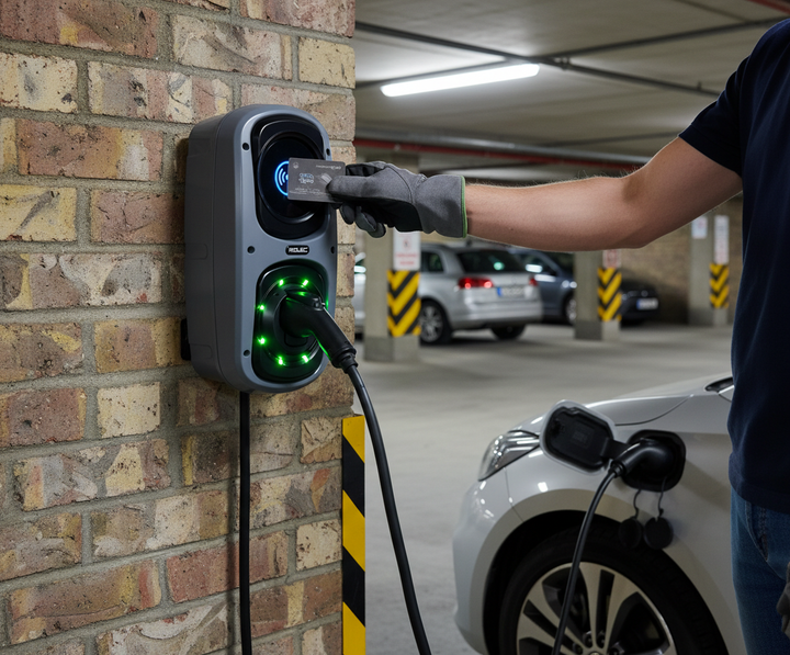 Premium Intelligent EV Charging Unit with 7.4kW Output, Dynamic Load Balancing, and OCPP Compliance for Domestic and Commercial Use