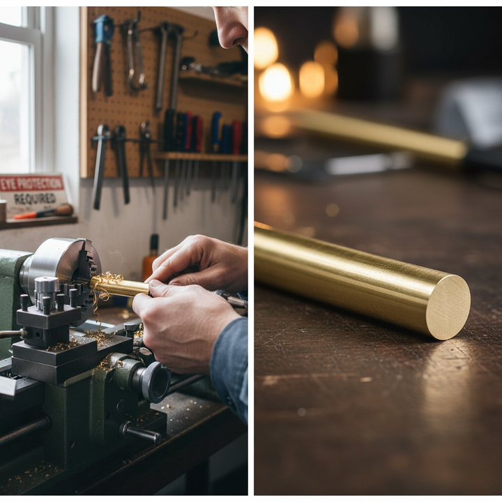 Premium 12.7mm (1/2") Diameter Brass Round Bar - High-Performance CZ121 Alloy with Improved Machinability and Versatile Applications