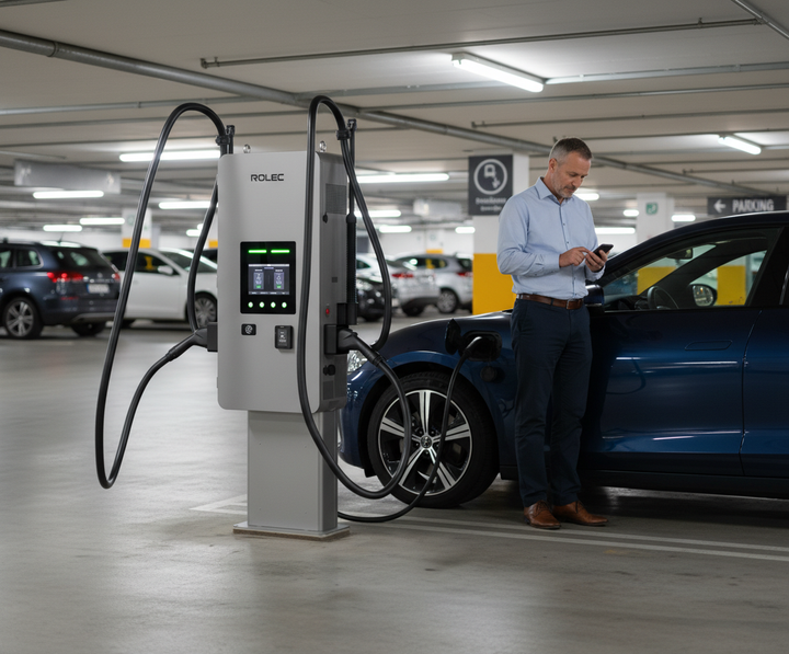 High-Performance Intelligent Rapid EV Charging Station with Dual Outputs, 80kW Power, and 10.1" HD Interface