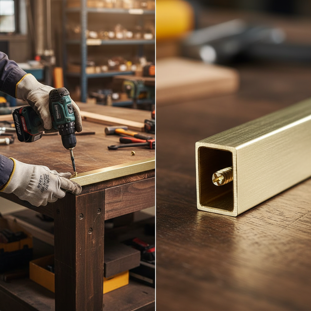 High-Performance Brushed Polished Brass Angle 25.4mm x 25.4mm x 6.3mm for Decorative Applications