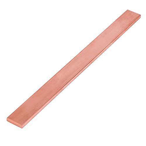 Copper Flat Bar Mill Finish 76mm x 6mm, Premium Copper, Weldable Corrosion-Resistant, Ideal for DIY Electrical, Industrial Applications - Linear Metre