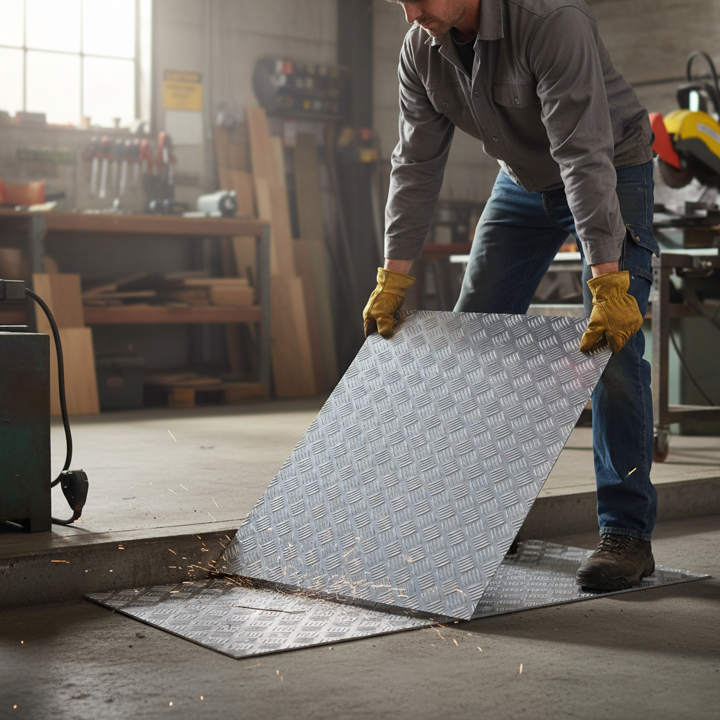 Premium Heavy Duty Aluminium Chequer Plate 2500mm x 1250mm x 4.5mm - Five Bar Tread Design for Durability and Safety