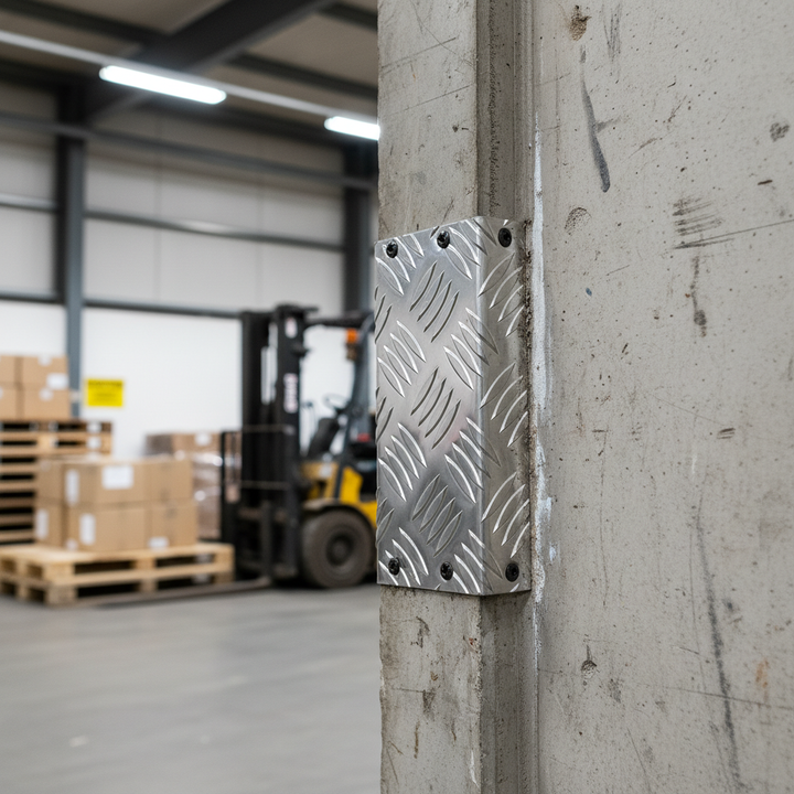 Premium 3mm Chequer Plate Wall Corner Protector for High Usage Areas - Durable Tread Plate Design for Edge Protection