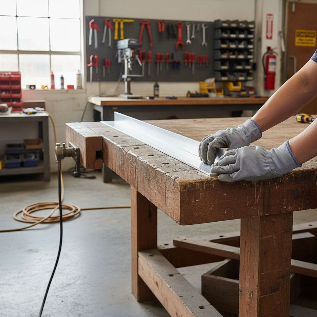 Professional Heavy Duty Aluminium Unequal Angle 101.6mm x 50.8mm x 6.3mm for Structural Applications 101.6 × 50.8 × 6.3 mm (4″ × 2″ × 1/4″) – photo 1 of 2