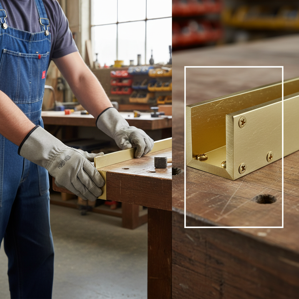 Premium 19mm x 19mm x 3.2mm Plain Finish Brass Channel for Durability and Strength 19 × 19 × 3.2 mm (3/4″ × 3/4″ × 1/8″) – photo 1 of 2