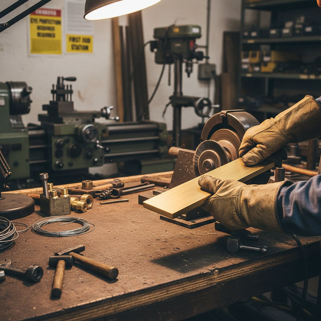 Premium 31.8mm x 6.3mm Plain Finish Brass Flat Bar - High Corrosion Resistance and Ductile Alloy for Versatile Applications 31.8 × 6.3 mm (1 1/4″ × 1/4″) – photo 1 of 2