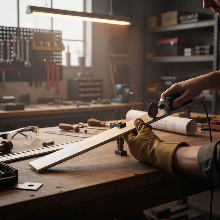 Professional 9.5mm x 6.3mm Structural Grade Aluminium Flat Bar - High Strength 6082 T6 Alloy for Heavy-Duty Applications