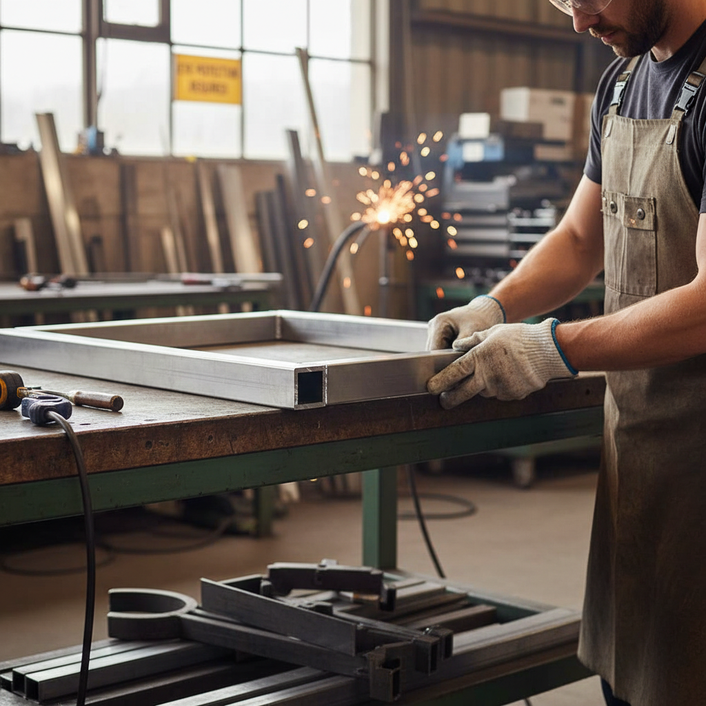Premium 50.8mm x 50.8mm x 3.2mm Plain Finish Aluminium Square Tube - High Corrosion Resistance and Machinability for Structural Applications 50.8 × 50.8 × 3.2 mm (2″ × 2″ × 10swg) – photo 1 of 2