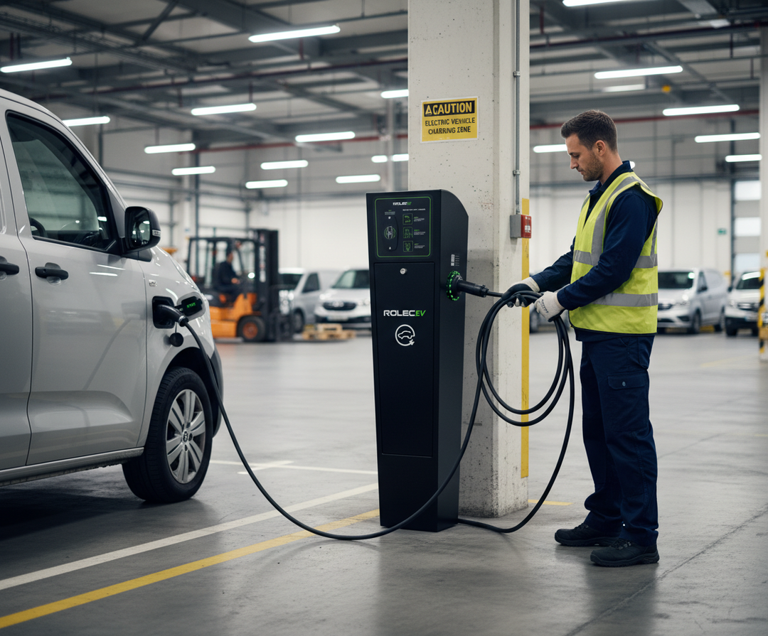 Premium Intelligent EV Charging Pedestal - 22kW Output with Universal Socket and Dynamic Load Balancing Features