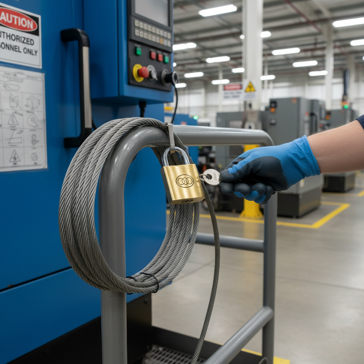 Premium Type 1 Cable Pad Lock for Enhanced Security of EV Charging Cables - High-Quality Professional Grade for Industrial and Commercial Applications