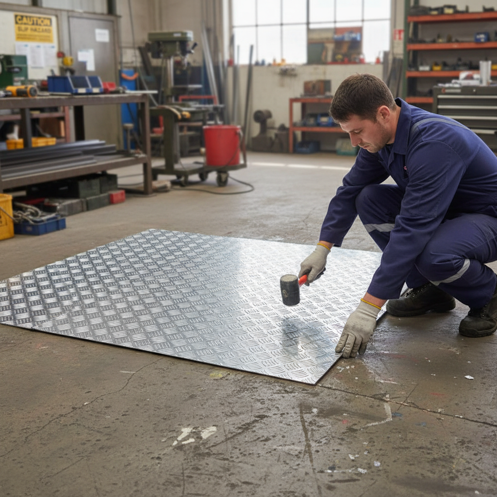Premium Heavy Duty Aluminium Chequer Plate 2500mm x 1250mm x 3mm for Versatile Applications 2500 × 1250 × 3 mm – photo 1 of 2