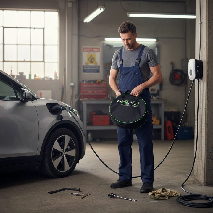 Premium EV Carrying Bag for Charging Lead Protection - Durable 600 Denier Polyester, Circular Zip Case, Custom Colors Available