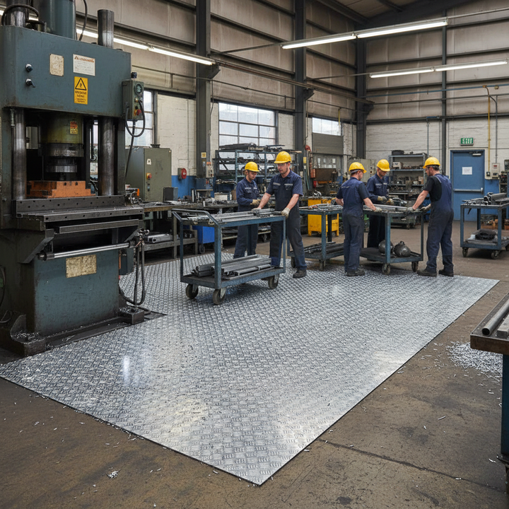 Premium Heavy Duty Aluminium Chequer Plate 3000mm x 1500mm x 4.5mm - Five Bar Tread Design for Enhanced Traction and Durability