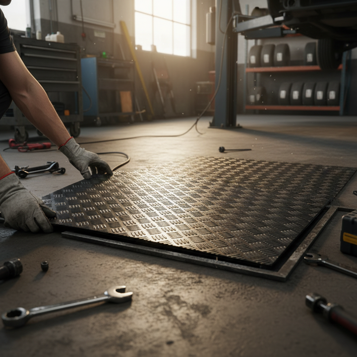 Premium Heavy Duty Aluminium Chequer Plate 2000mm x 1000mm x 4.5mm for Flooring and Trailers with Five Bar Tread Design