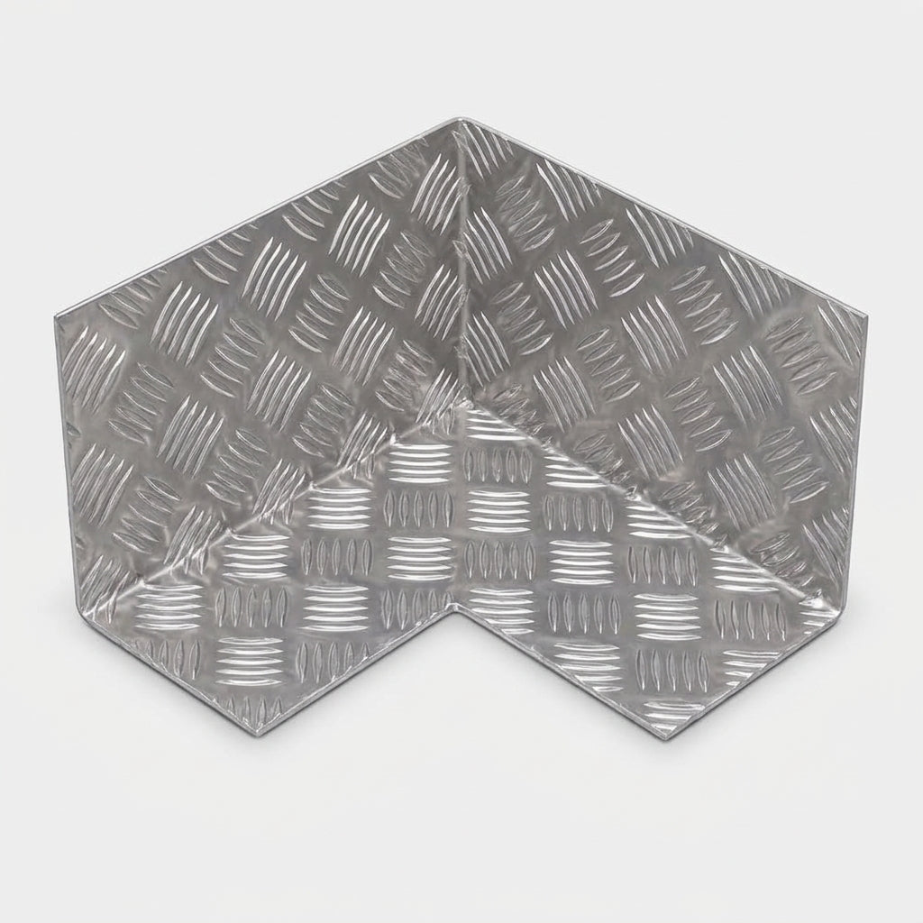 Aluminium Angle Chequer Plate 2mm Thick - Custom Folded Internal Corner (view 2)
