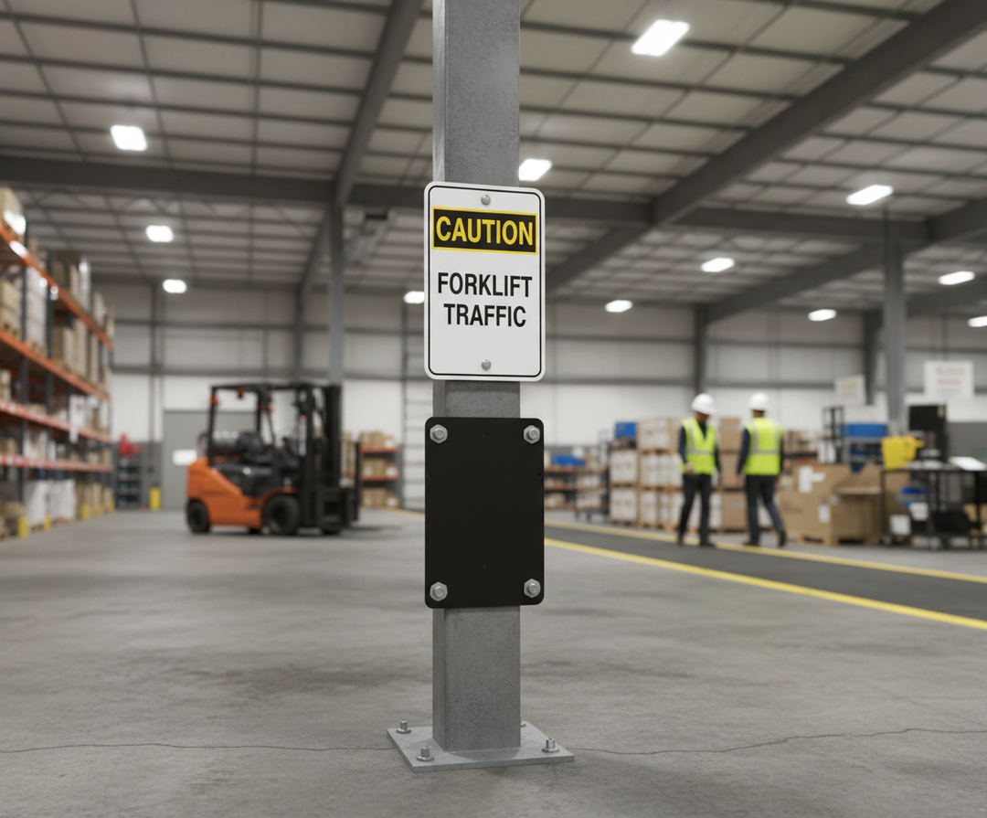 Premium Smart Plate for Secure Mounting of Chargepoints - Galvanised Steel, Black Powder Coated Finish, 154mm x 210mm Dimensions