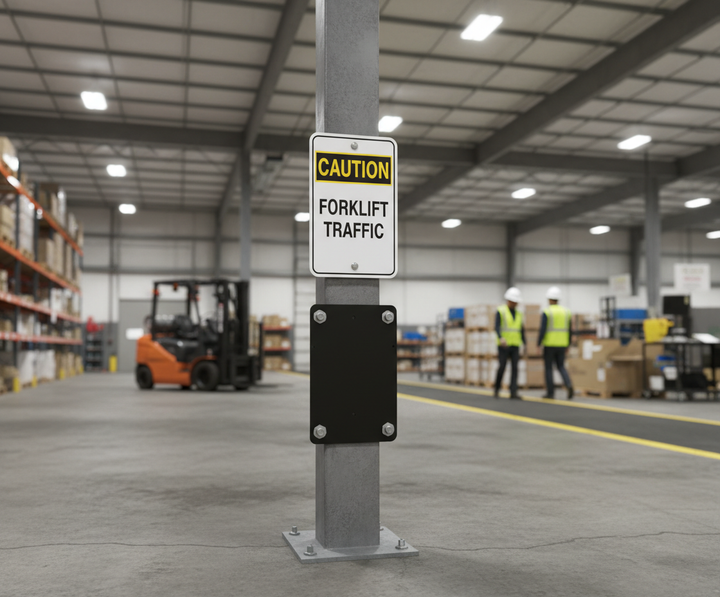 Premium Smart Plate for Secure Mounting of Chargepoints - Galvanised Steel, Black Powder Coated Finish, 154mm x 210mm Dimensions