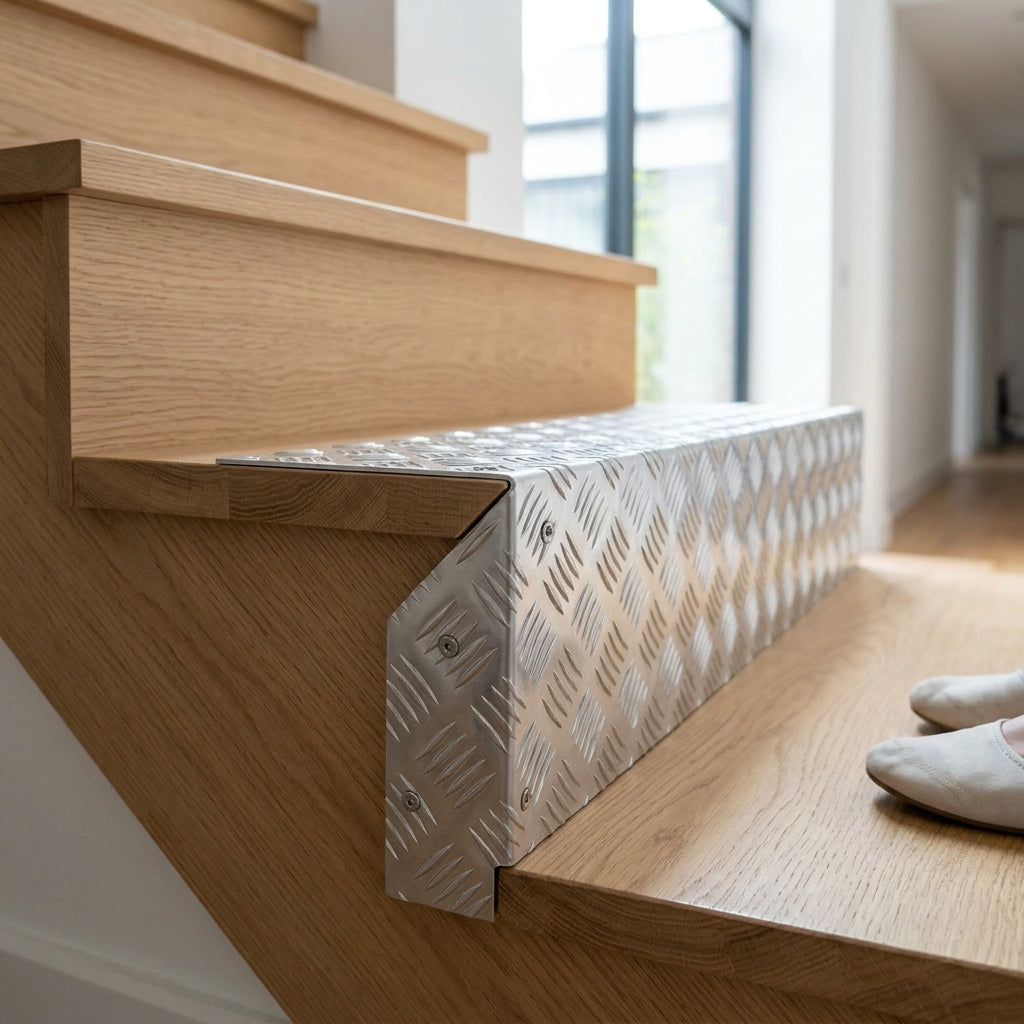 Aluminium Angle Chequer Plate 2mm Thick - Custom Folded Internal Corner 2 mm – photo 1 of 2