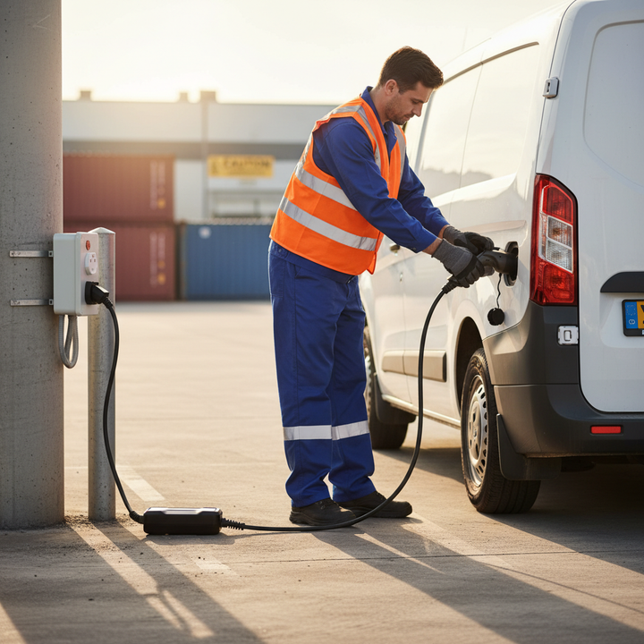 Premium Type 2 to 3 Pin Plug EV Home Charging Cable - 10A, IP66 Weatherproof, 5/7.5/10 Metre Lengths with LED Indicator