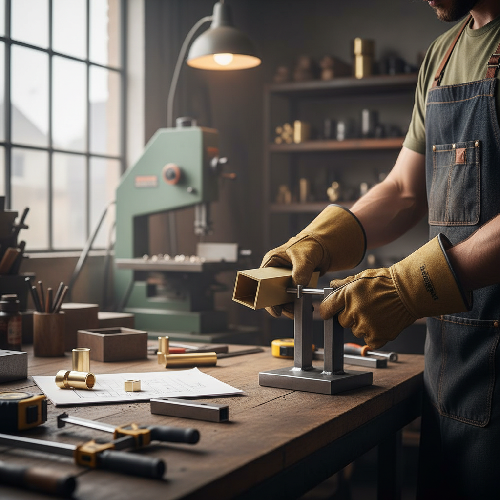 Premium Plain Finish Brass Square Tube 25.4mm x 25.4mm x 3.2mm with High Tensile Strength and Corrosion Resistance