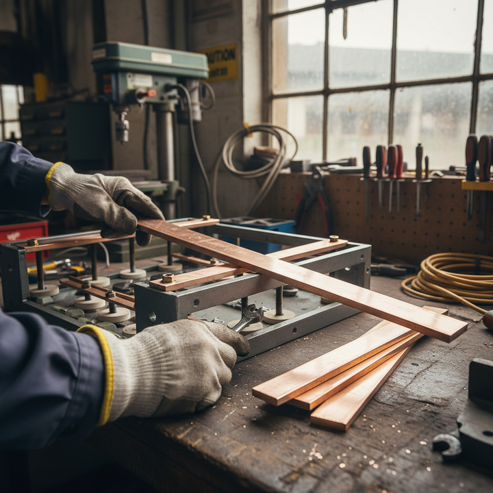 Premium 40mm x 5mm Brushed Polished Copper Flat Bar for Architectural and Commercial Applications