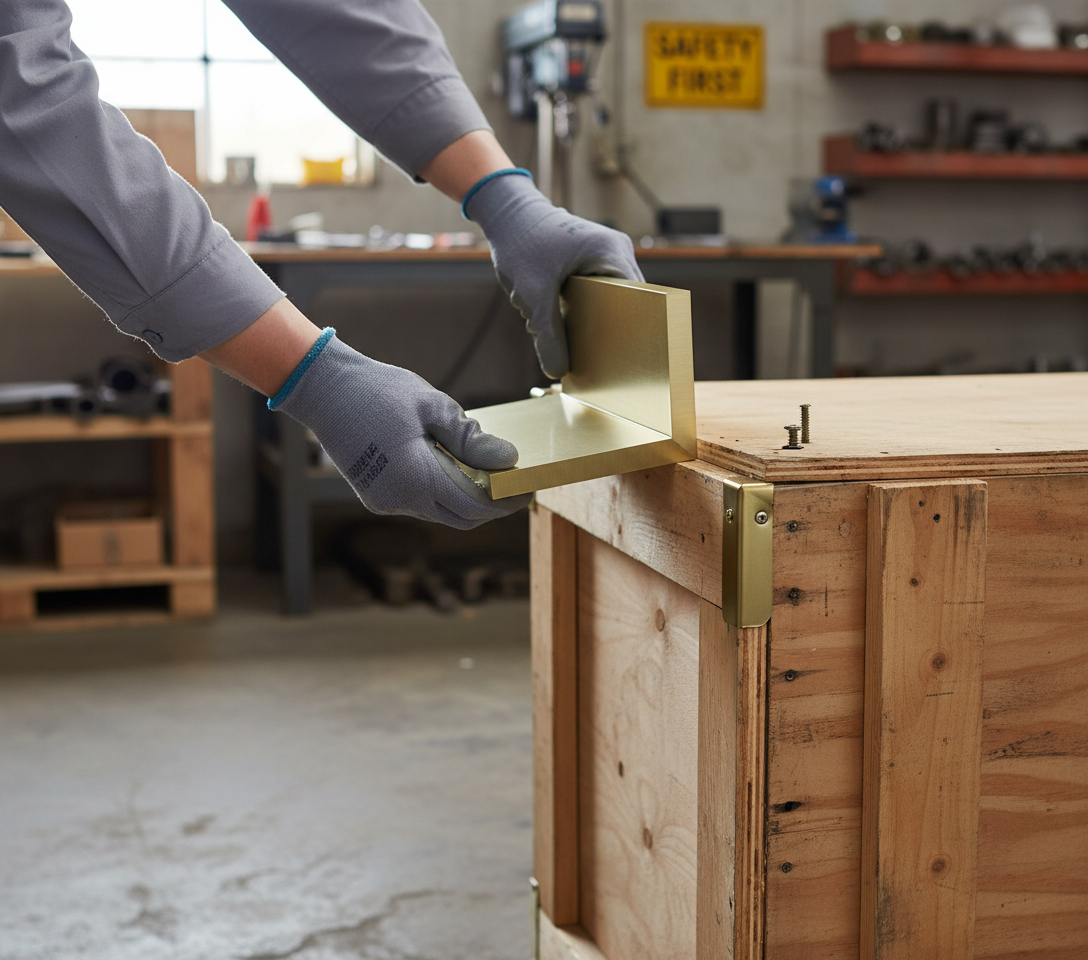 Brass Angle 25.4 × 19 × 3.2 mm (1″ × 3/4″ × 1/8″) – photo 1 of 2