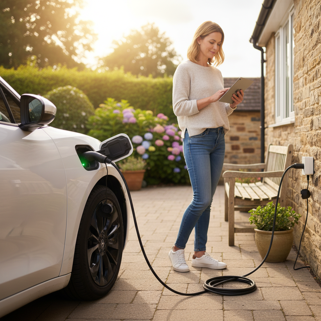 Premium Portable EV Charger 3kW with Adjustable Current and LCD Display for Home and Travel