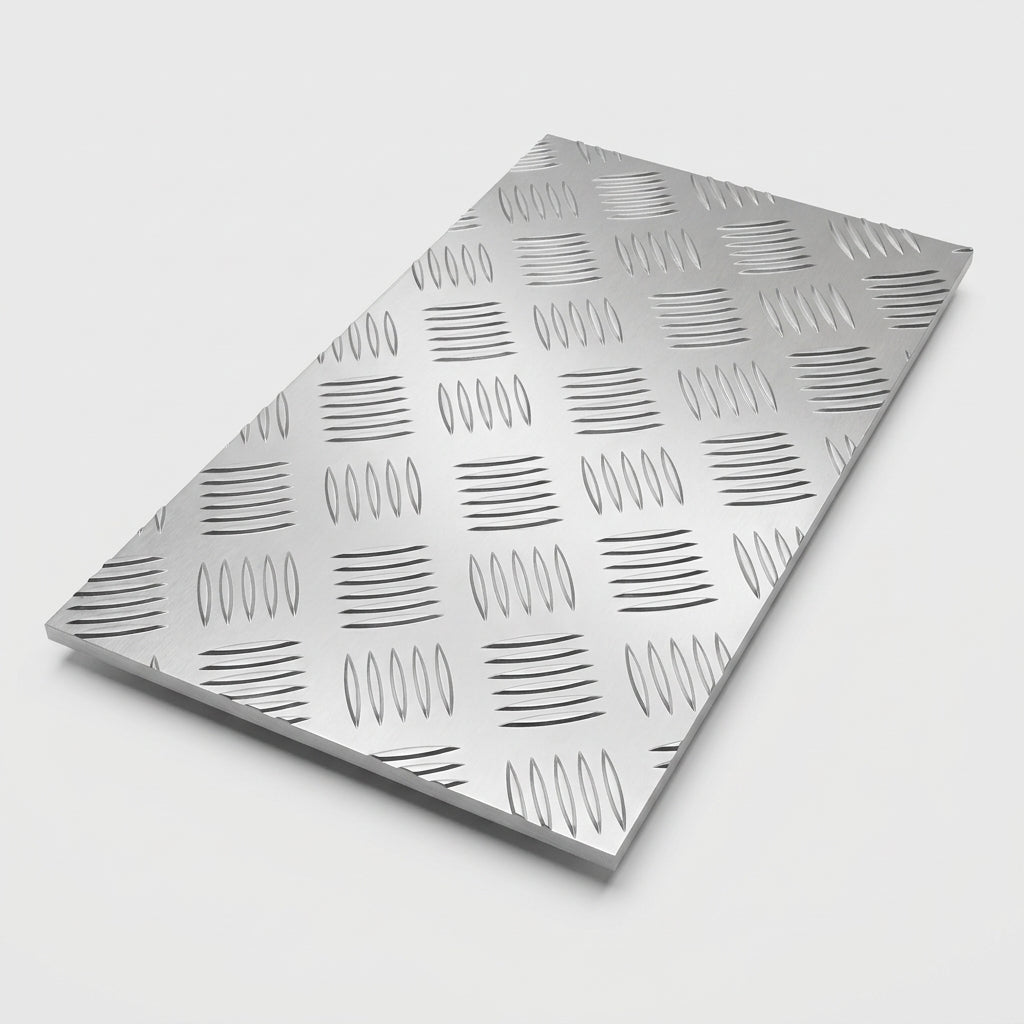 2mm Aluminium Five Bar Patterned Tread Panel Custom (view 2)